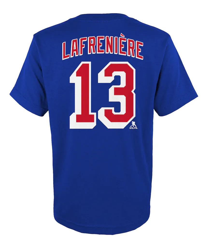 ALEXIS LAFRENIERE NEW YORK RANGERS JUNIOR PLAYER T SHIRT