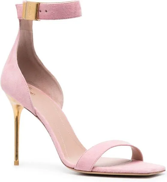 Balmain Uma 105mm suede sandals Pink