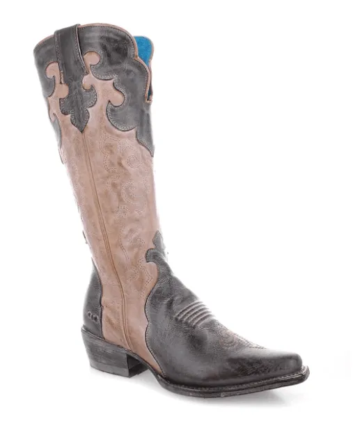 Bed Stu Women's Queen Black Oats Rustic White Western Boots F328047-BORWBF