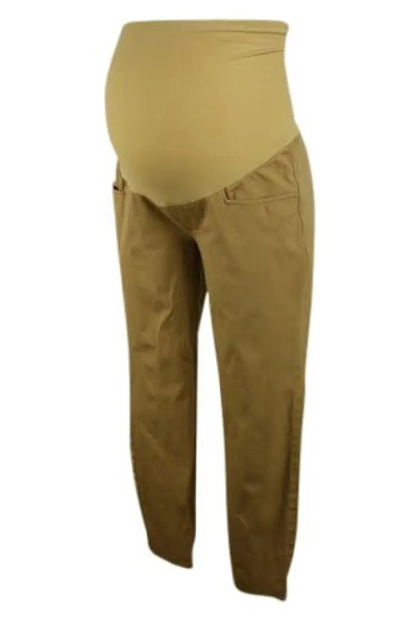 Beige Rosie Pope Slim Leg Maternity Pants (Gently Used - Size Small)