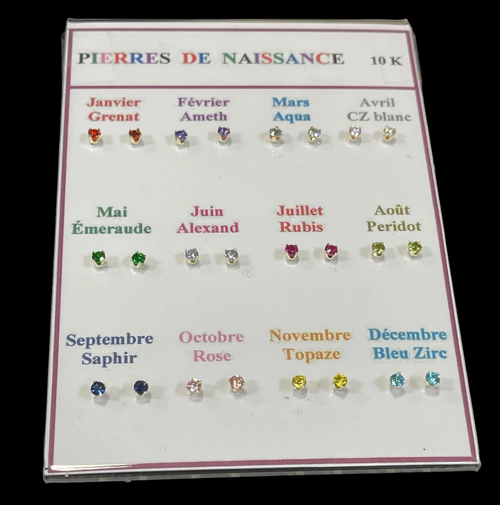 Birthstone  earrings