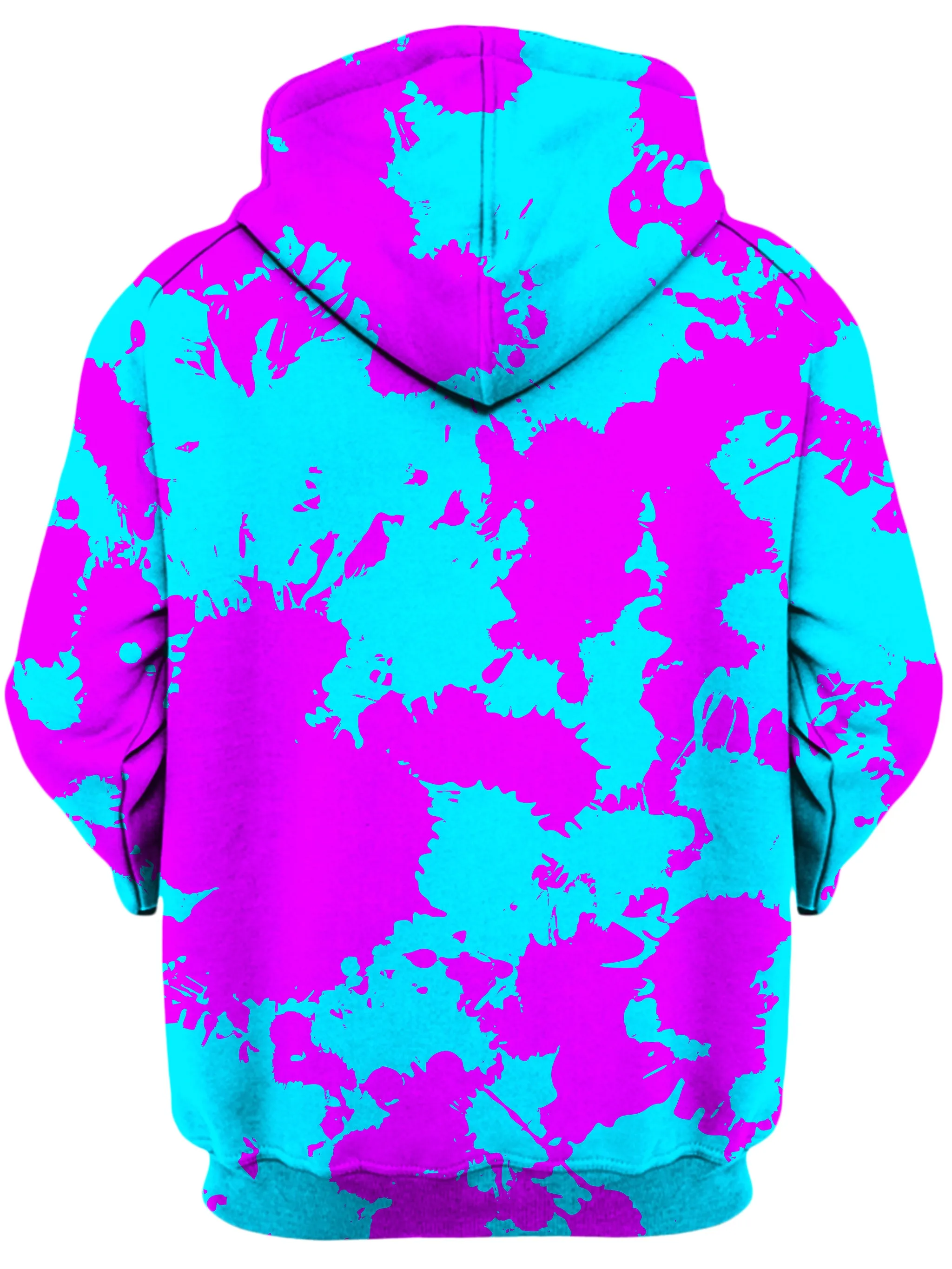 Blue and Purple Paint Splatter Unisex Zip-Up Hoodie