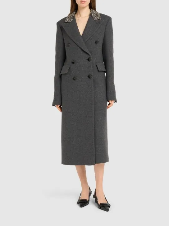 Blumarine   Double breast wool long coat 