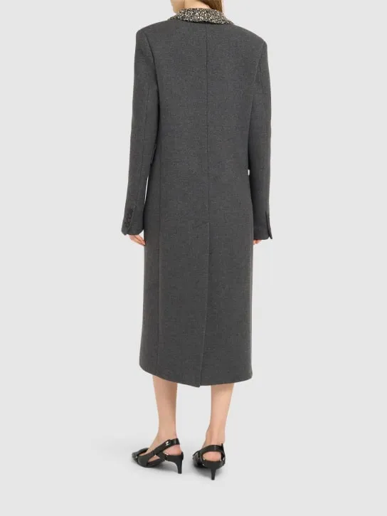 Blumarine   Double breast wool long coat 