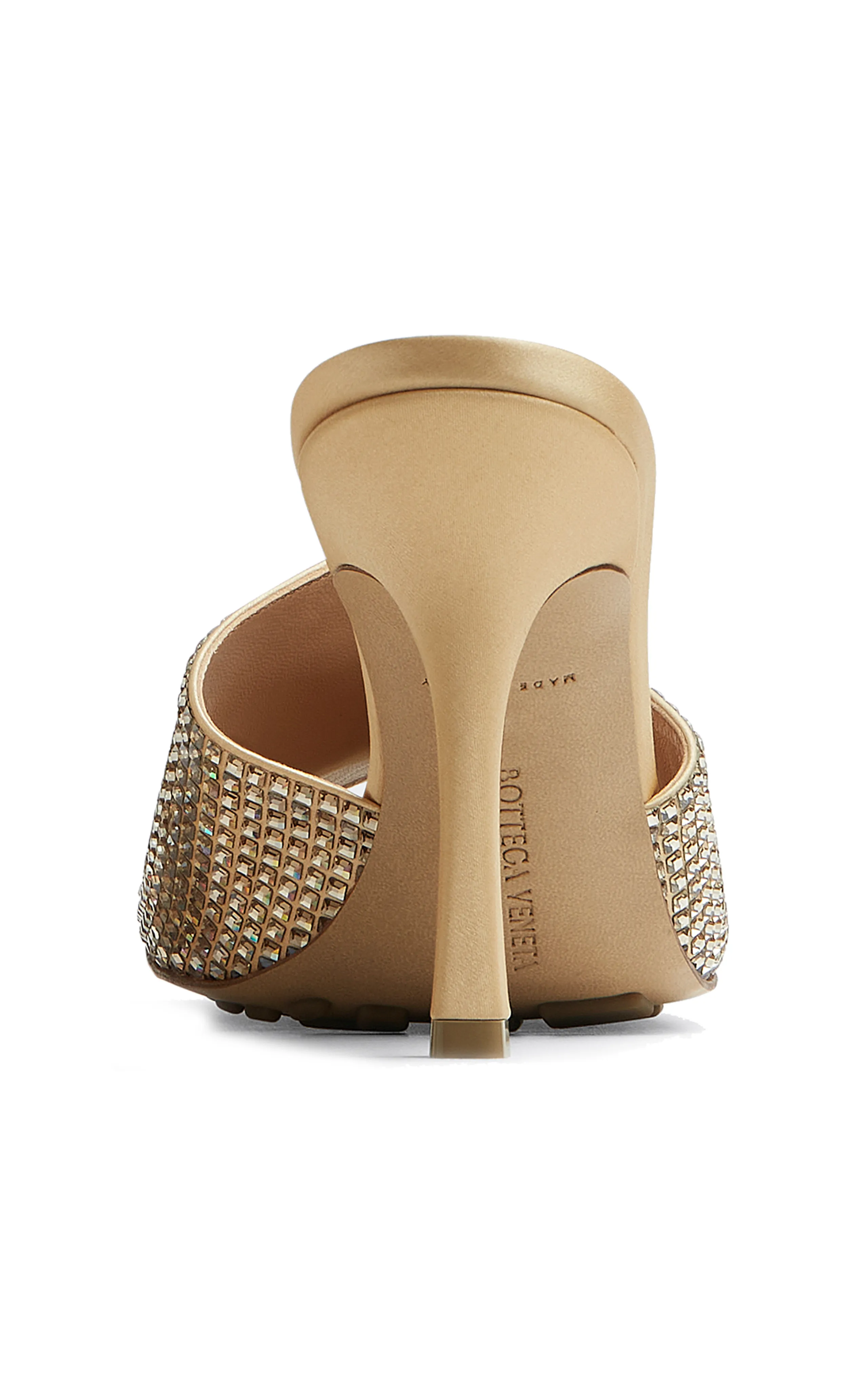 Bottega Veneta Sparkle Slide Stretch Satin Sandals