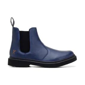 'Brick Lane' vegan Chelsea boot by King55 - navy