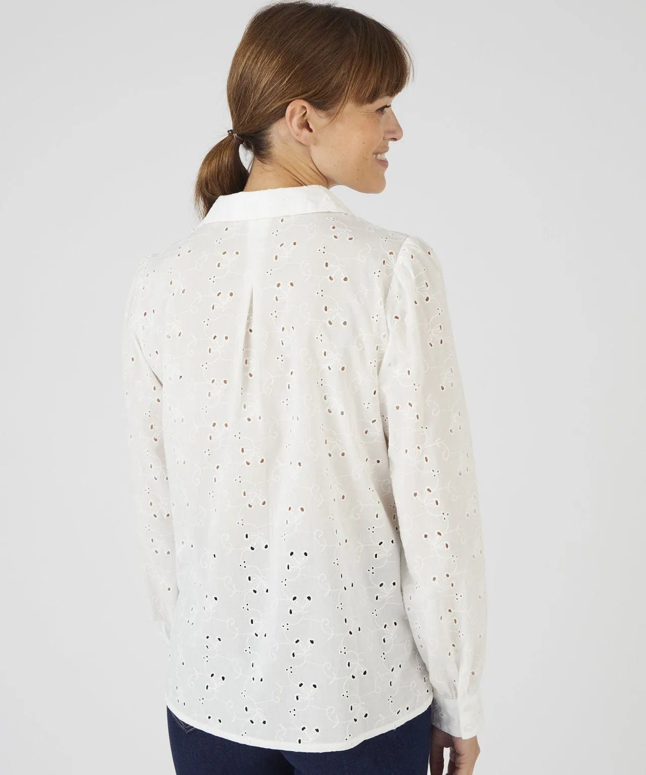 Broderie Anglaise Cotton Blouse