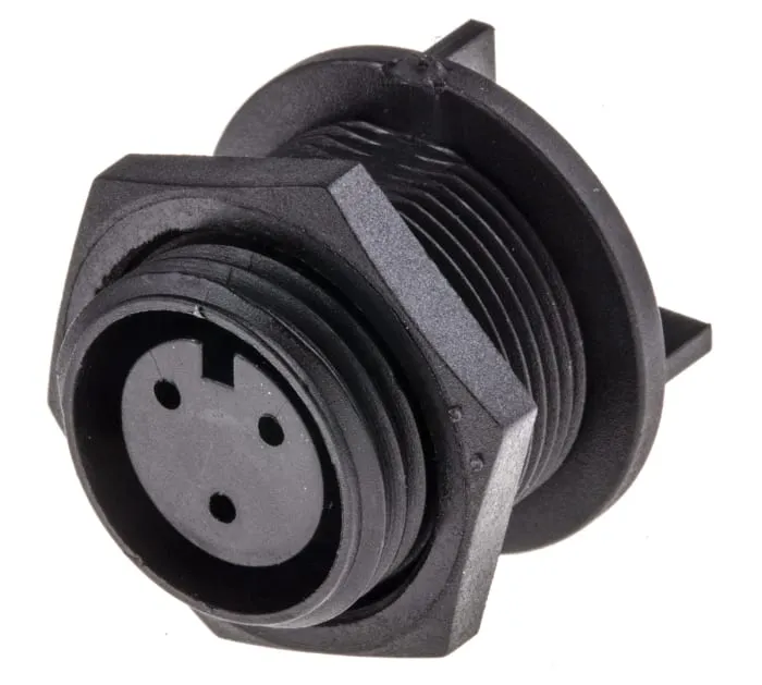 Bulgin Circular Connector, 3 Contacts, Rear Mount, Miniature Connector, Socket, Female, IP68, Buccaneer 400 Series