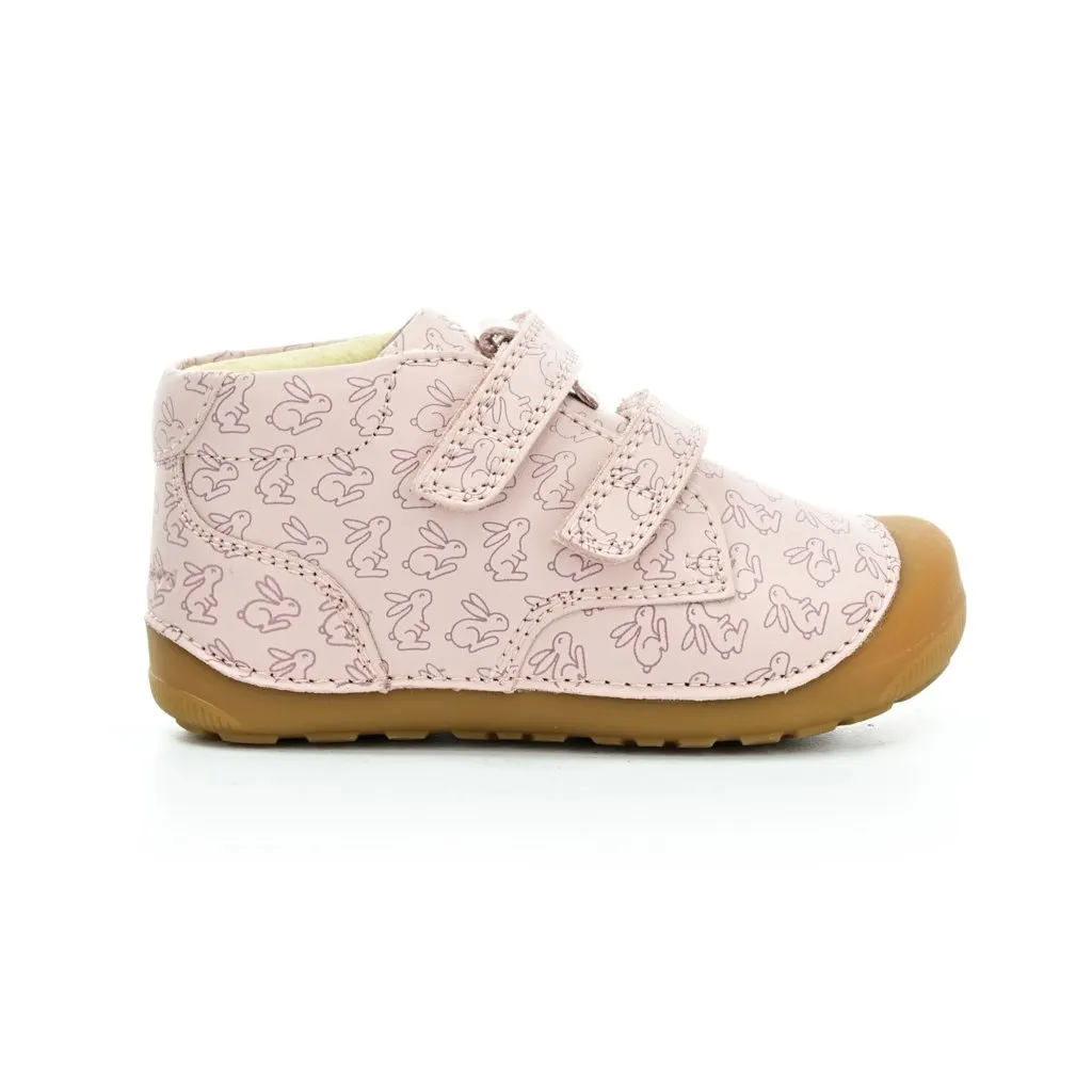 Bundgaard Petit Strap Rabbit Old Rose barefoot shoes