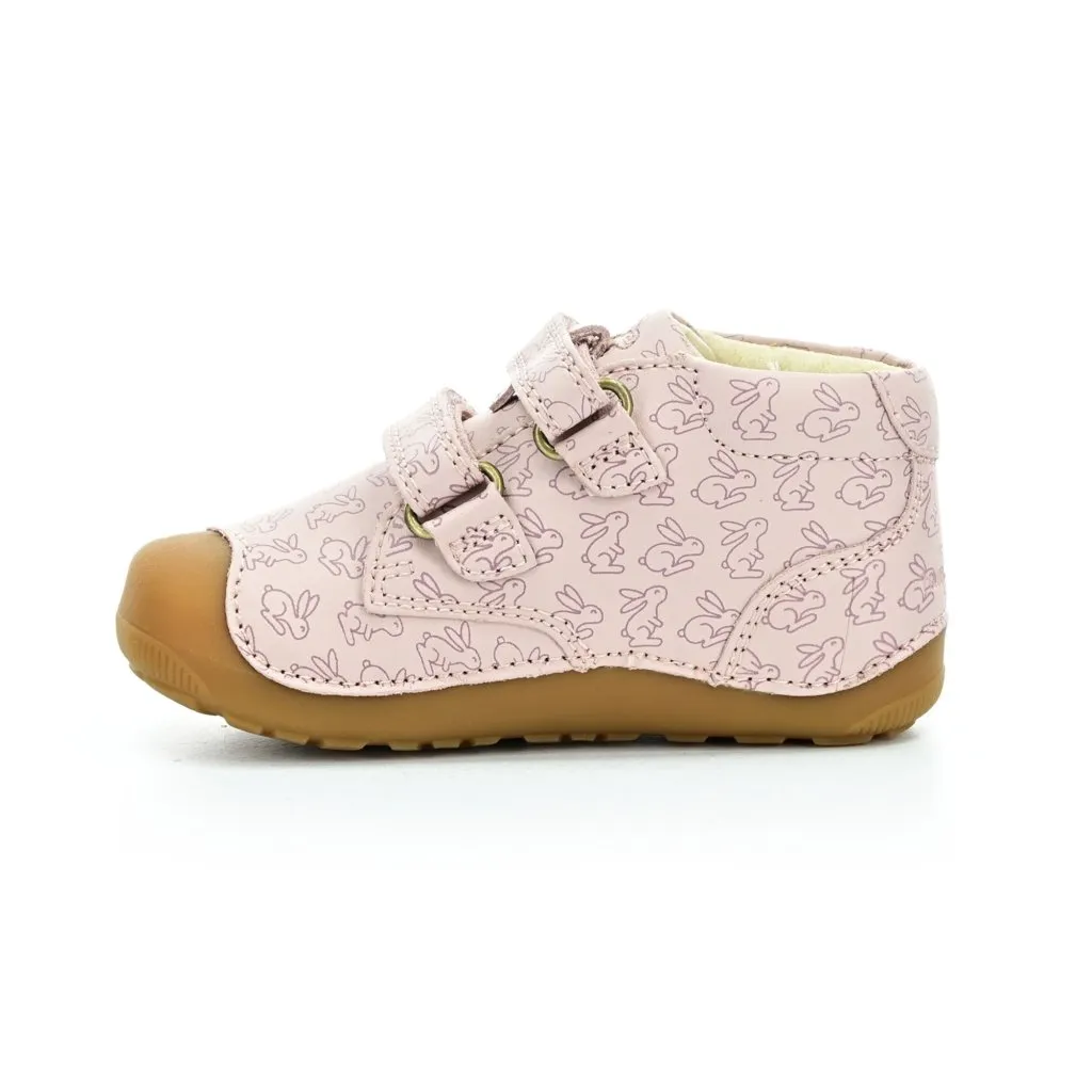 Bundgaard Petit Strap Rabbit Old Rose barefoot shoes