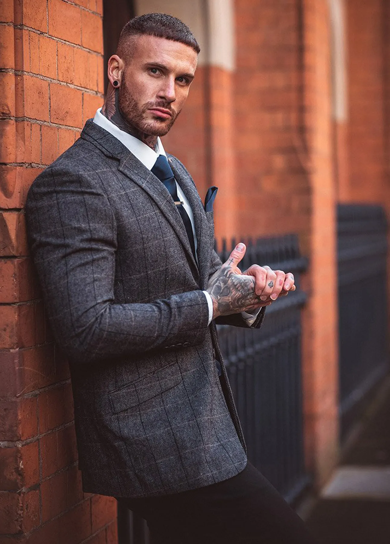 Cavani Albert Grey Tweed Blazer