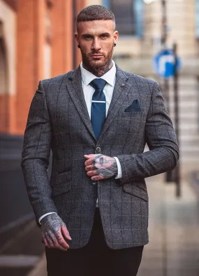 Cavani Albert Grey Tweed Blazer