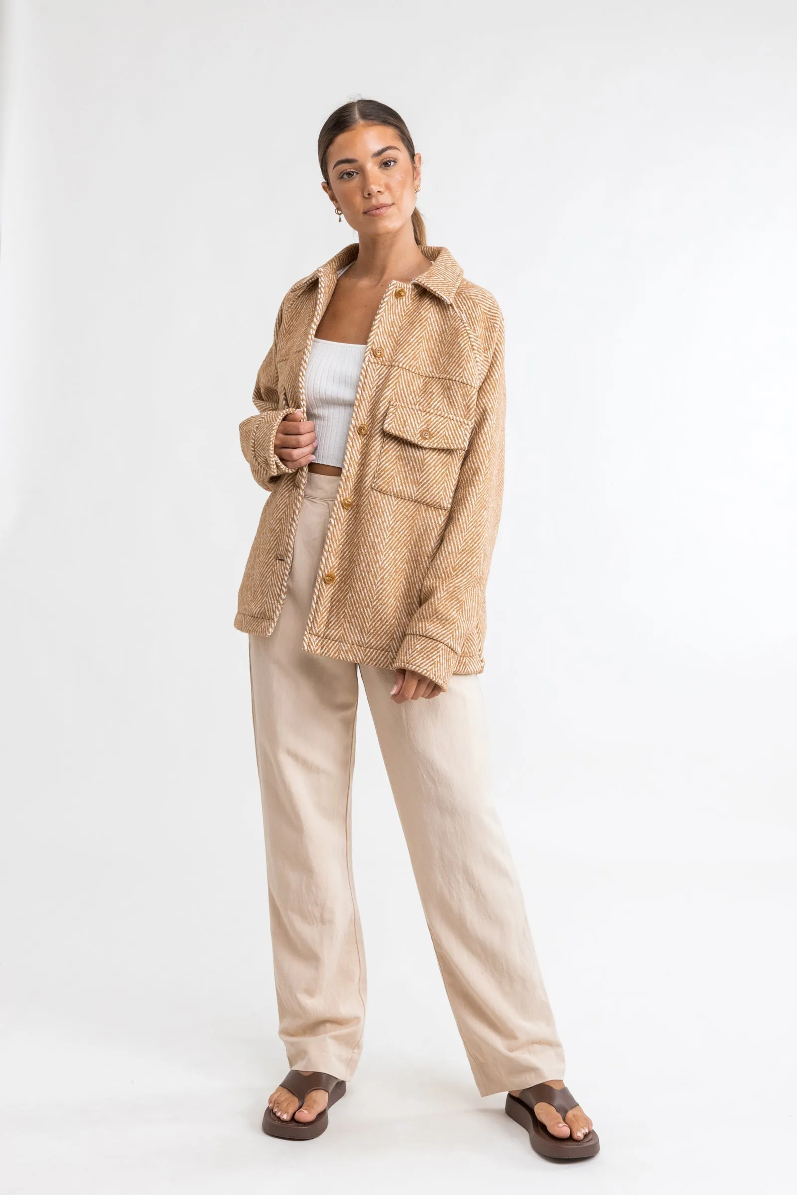 Chevron Jacket Chai