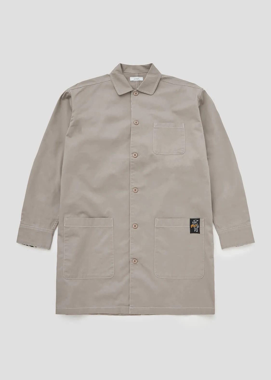 Cotton Twill Patch Pocket Coat (Lamb Chop)