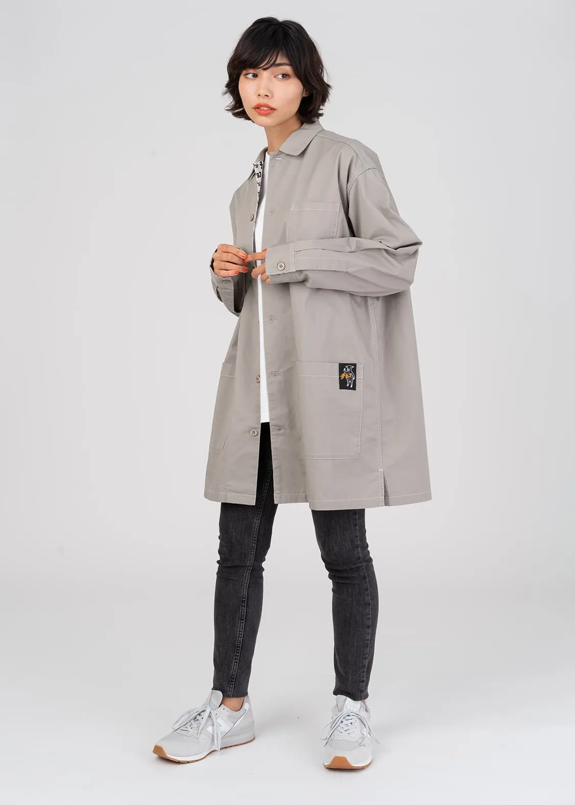 Cotton Twill Patch Pocket Coat (Lamb Chop)