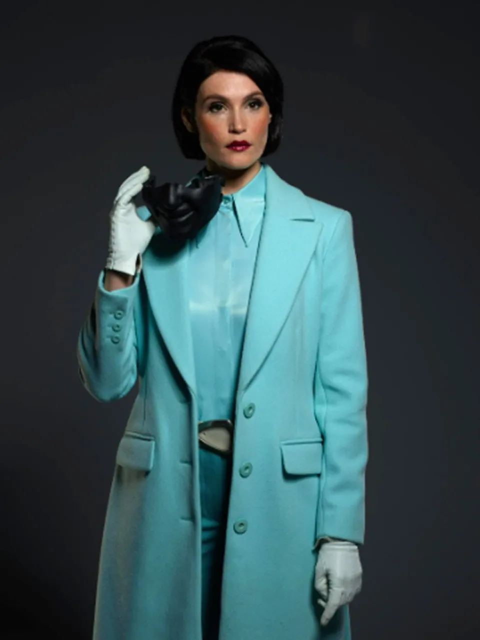 Culprits Dianne Harewood Blue Trench Coat