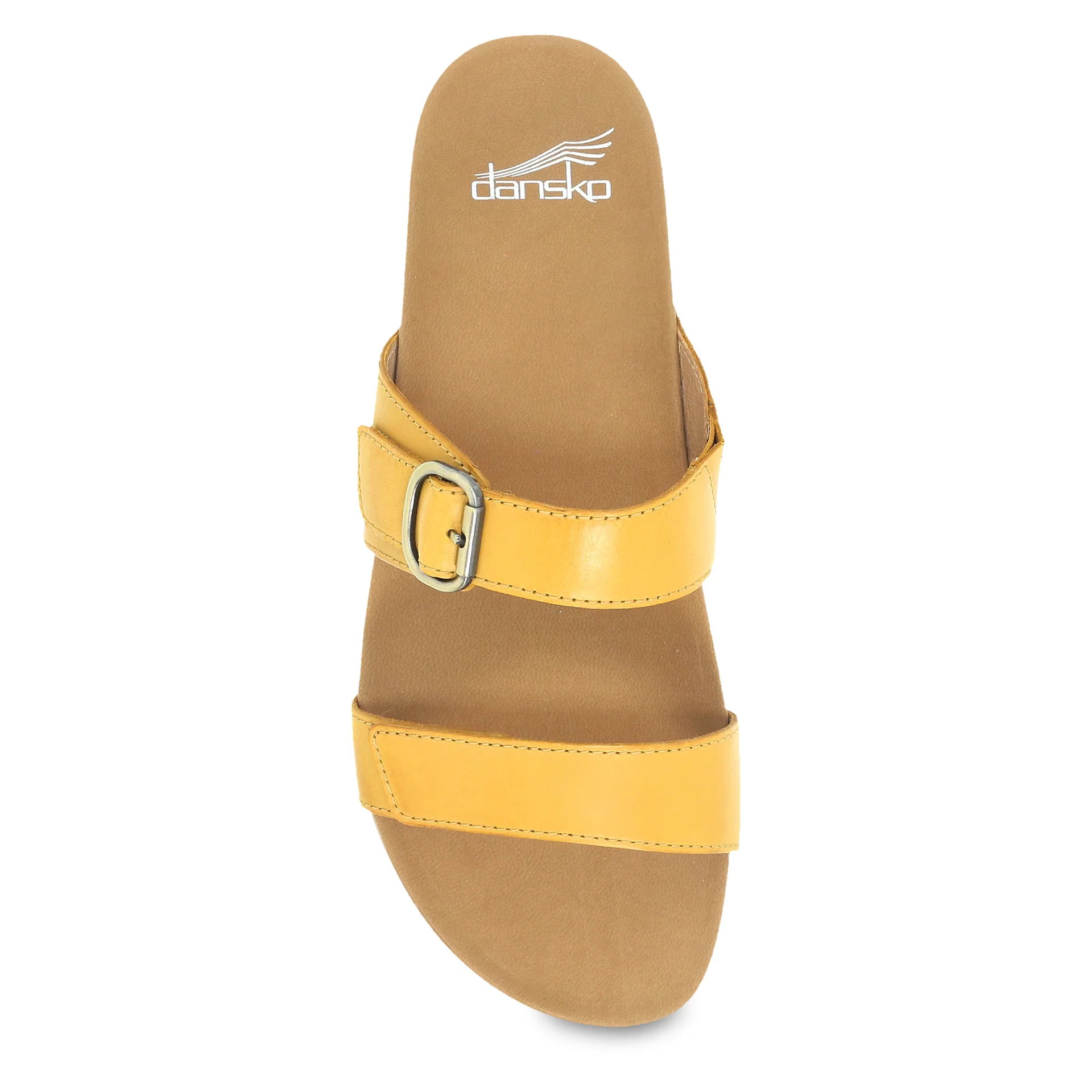 Dansko Women’s Justine Slip On Sandals-Yellow Calf