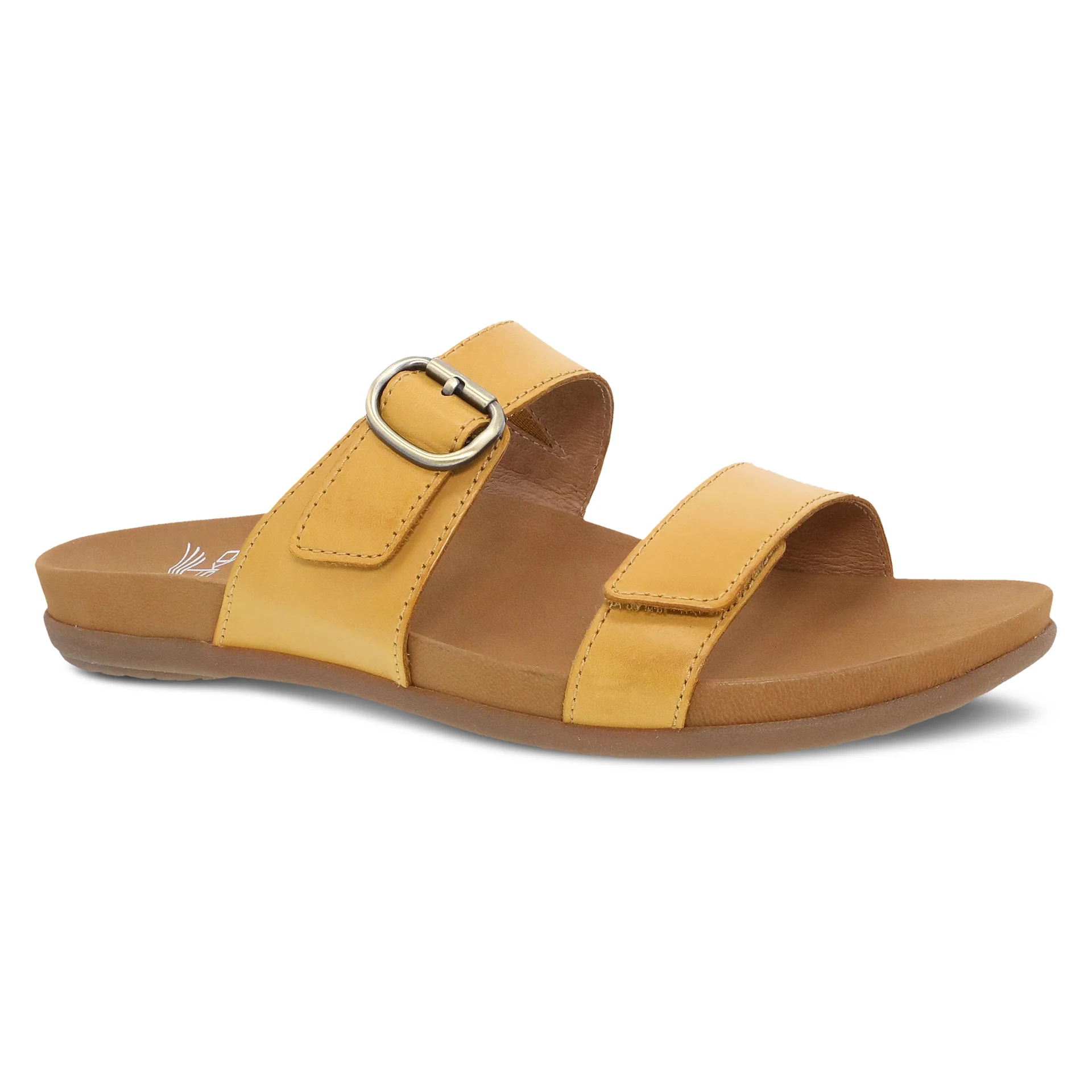 Dansko Women’s Justine Slip On Sandals-Yellow Calf