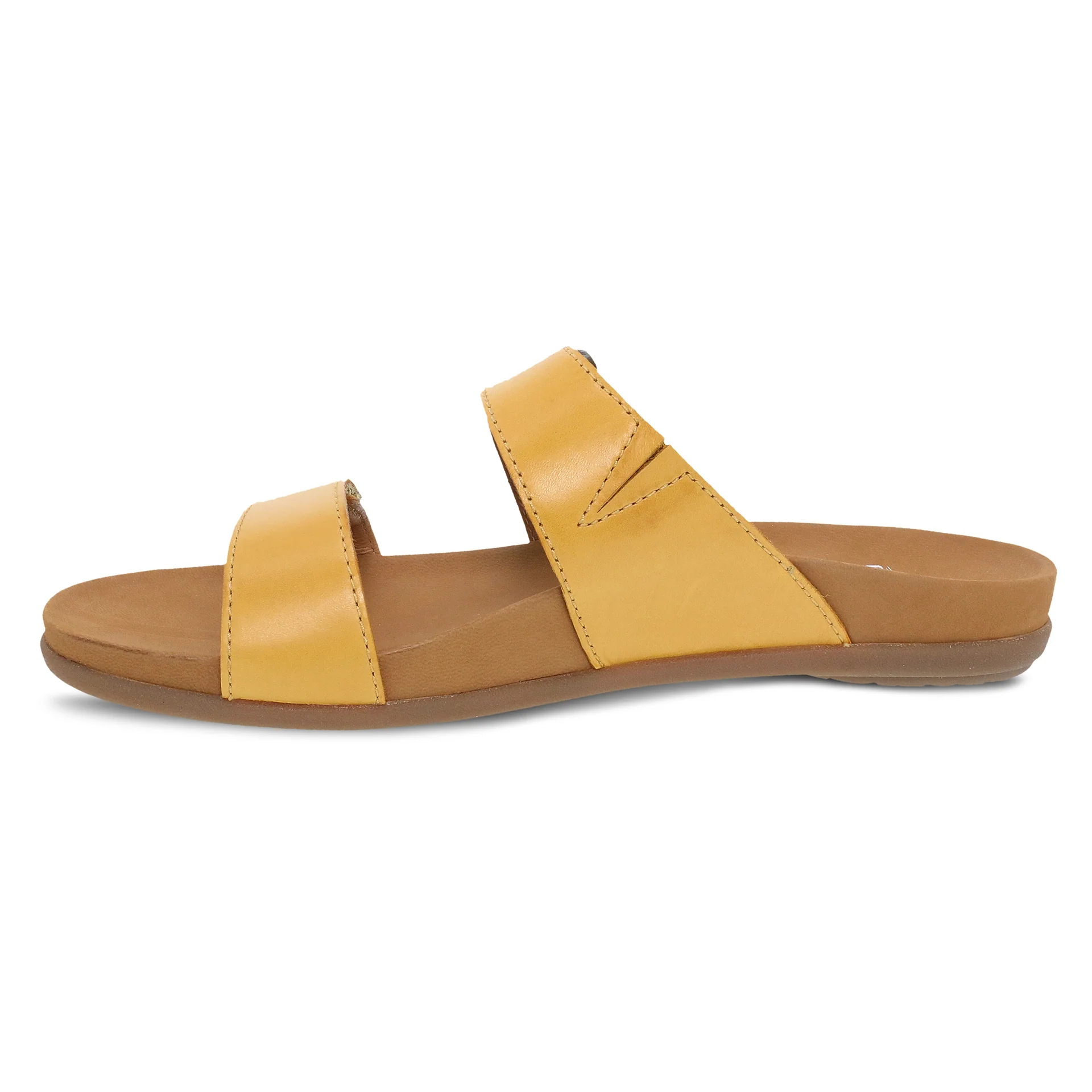 Dansko Women’s Justine Slip On Sandals-Yellow Calf