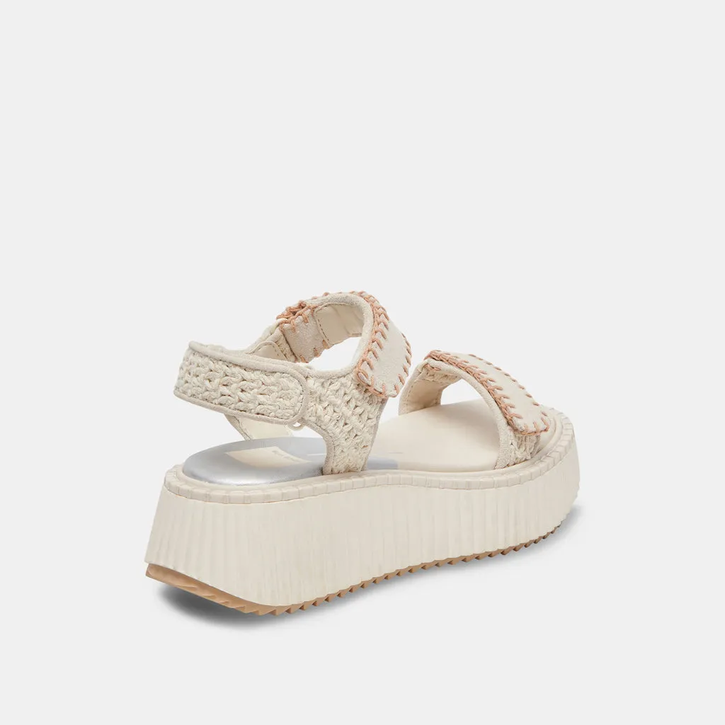 DEBRA SANDALS IVORY SUEDE– Dolce Vita 6929768087618