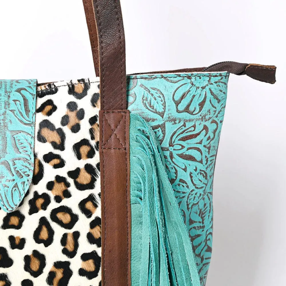 Dreamer Turquoise Leopard Bag