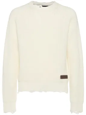 Dsquared2   Distressed crewneck sweater 