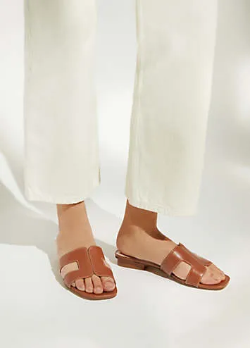 Dune London Tan Loupe Casual Sandals | Grattan