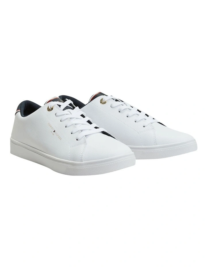 Easy Leather Lace-Up Sneaker in White