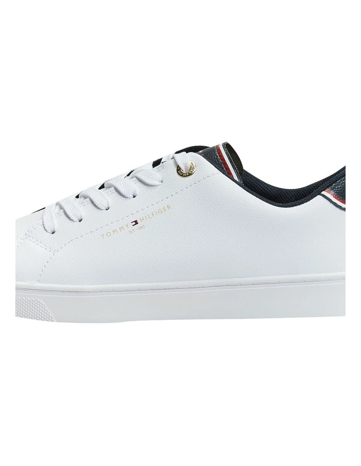 Easy Leather Lace-Up Sneaker in White