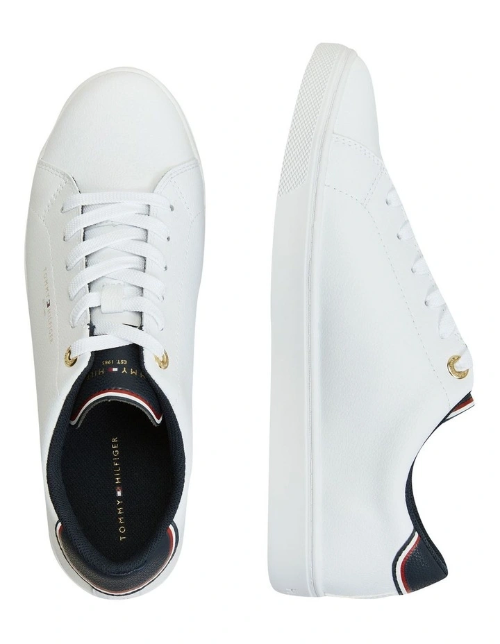 Easy Leather Lace-Up Sneaker in White