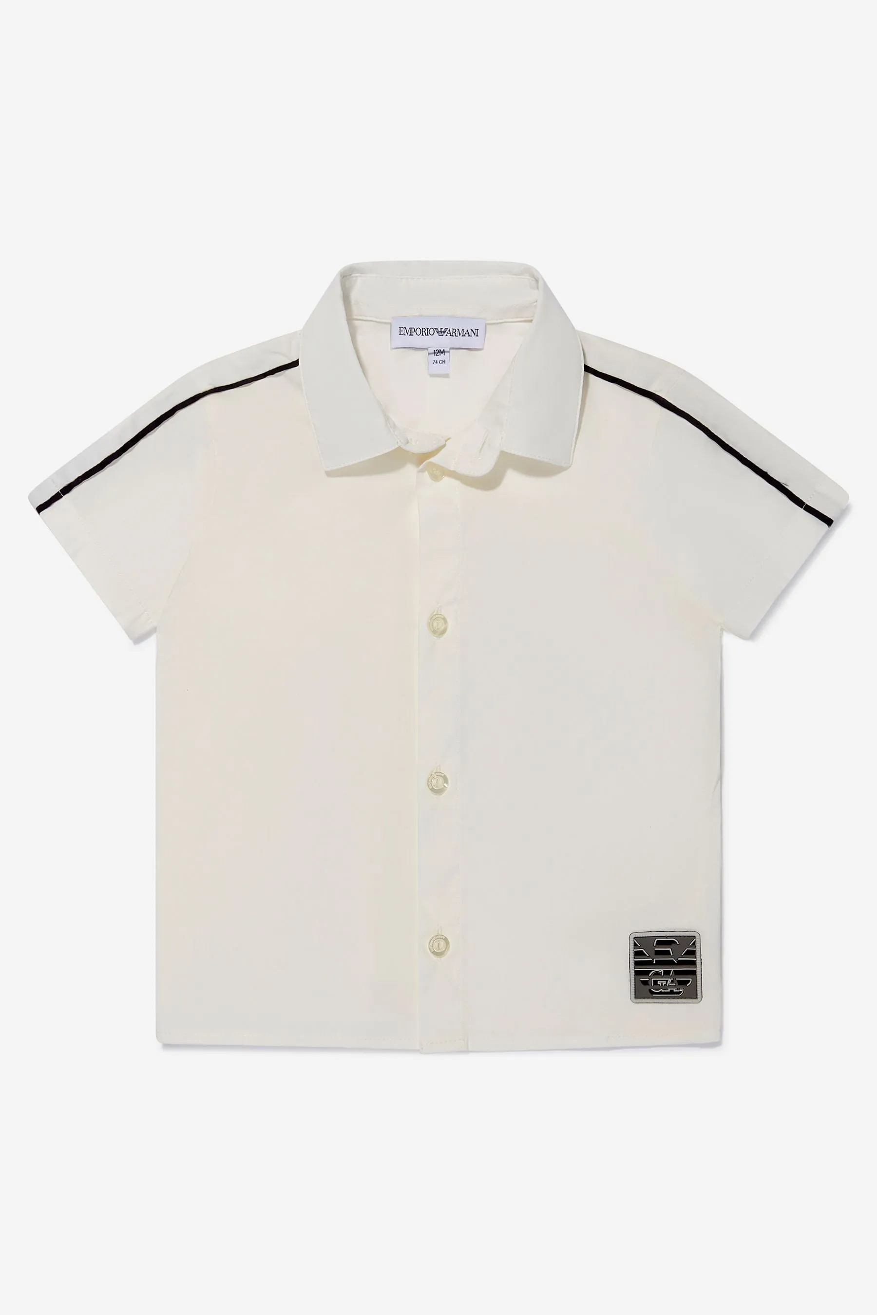 Emporio Armani - Baby Boys Cotton Short Sleeve Shirt | Childsplay Clothing