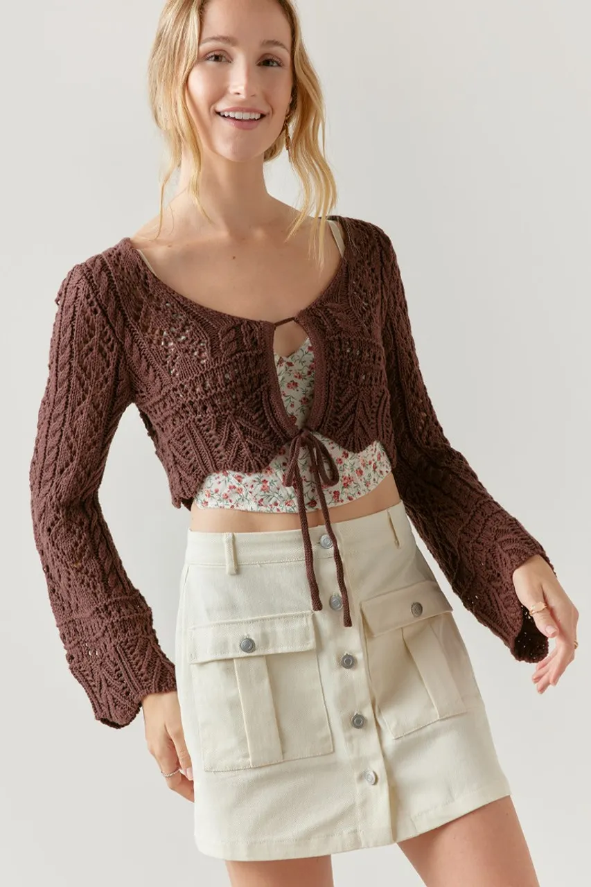 Erin Keyhole Crochet Sweater