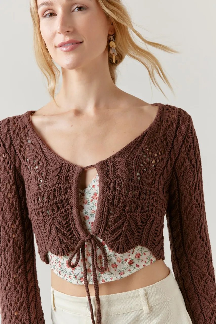 Erin Keyhole Crochet Sweater