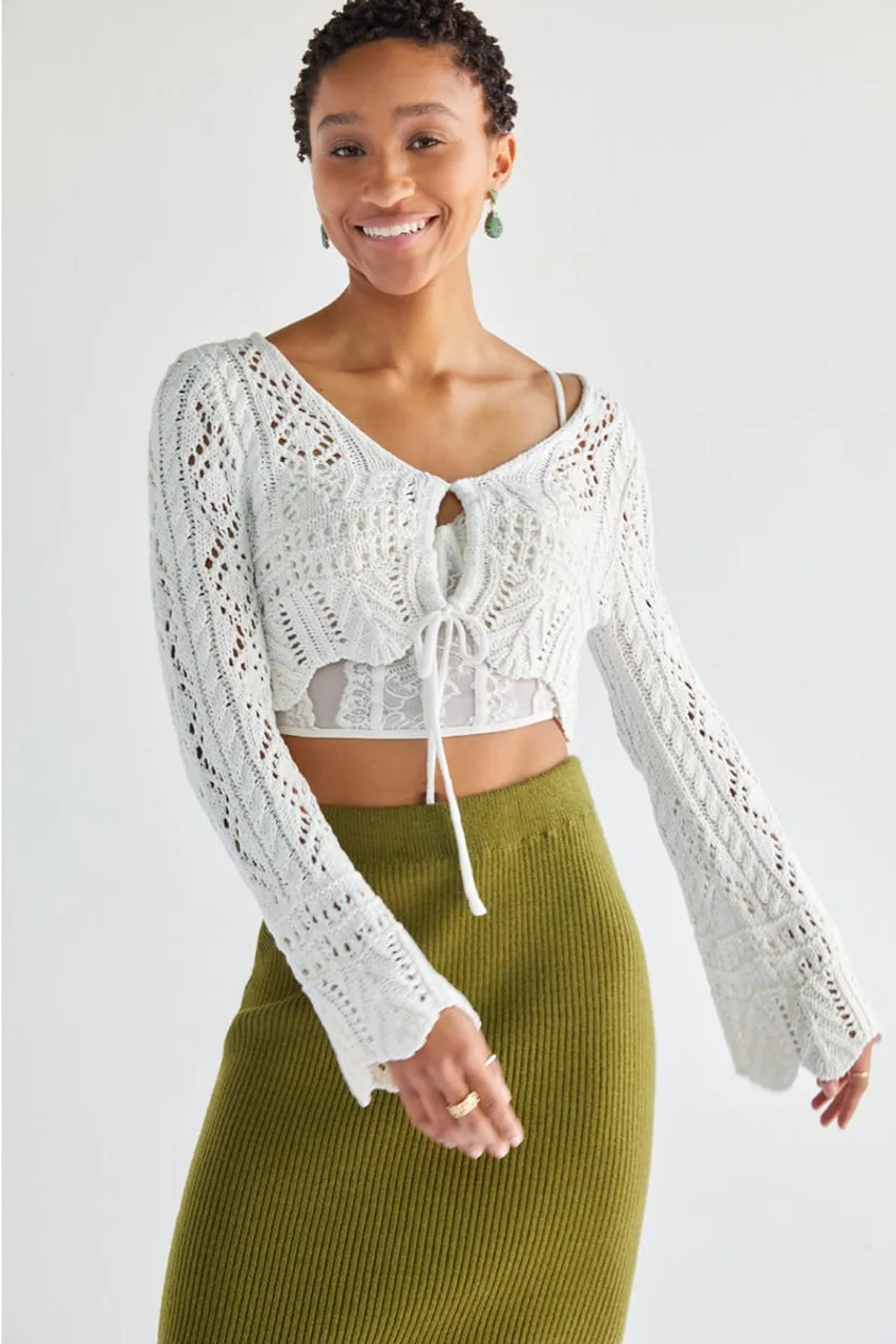 Erin Keyhole Crochet Sweater