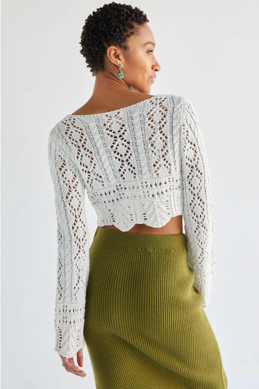 Erin Keyhole Crochet Sweater