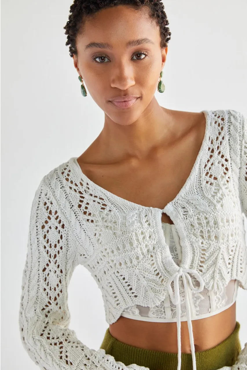 Erin Keyhole Crochet Sweater