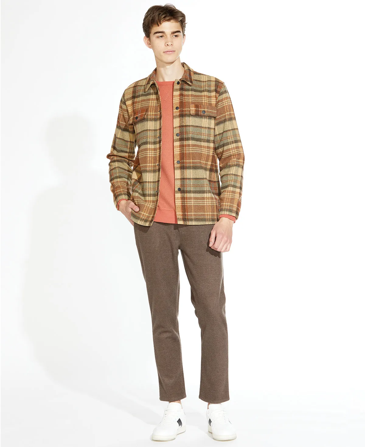 Estrada Shirt Jacket (Heather Khaki)