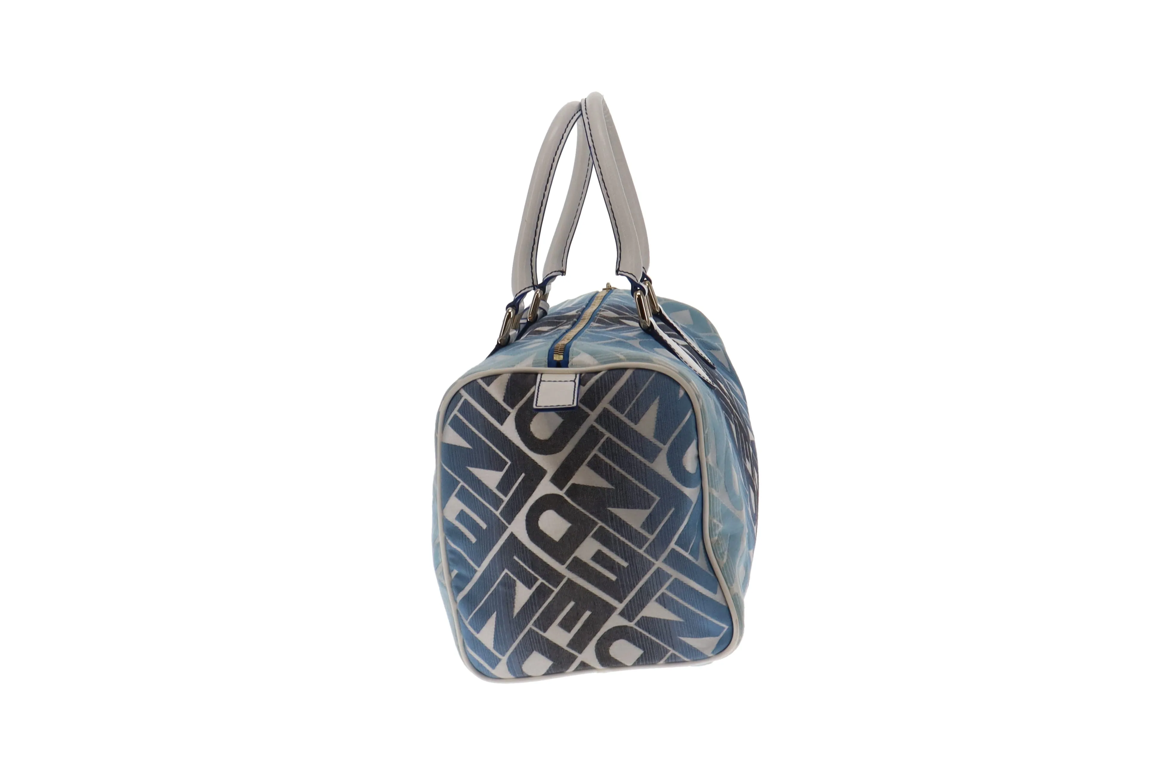 Fendi Blue Tone Bauletto Forever Boston Bag