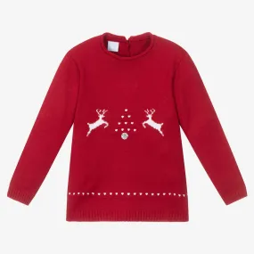 Festive Red Knitted Sweater