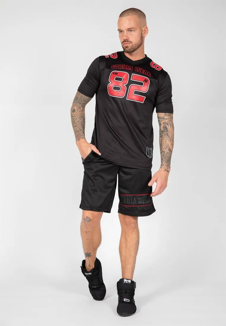 Fresno T-shirt - Black/Red - S Gorilla Wear