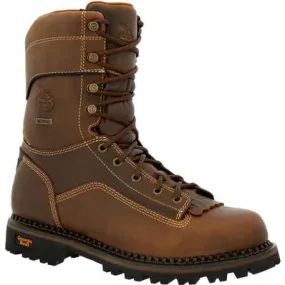 GEORGIA BOOT MENS AMP LT LOW HEEL LOGGER WATERPROOF WORK BOOT 12M