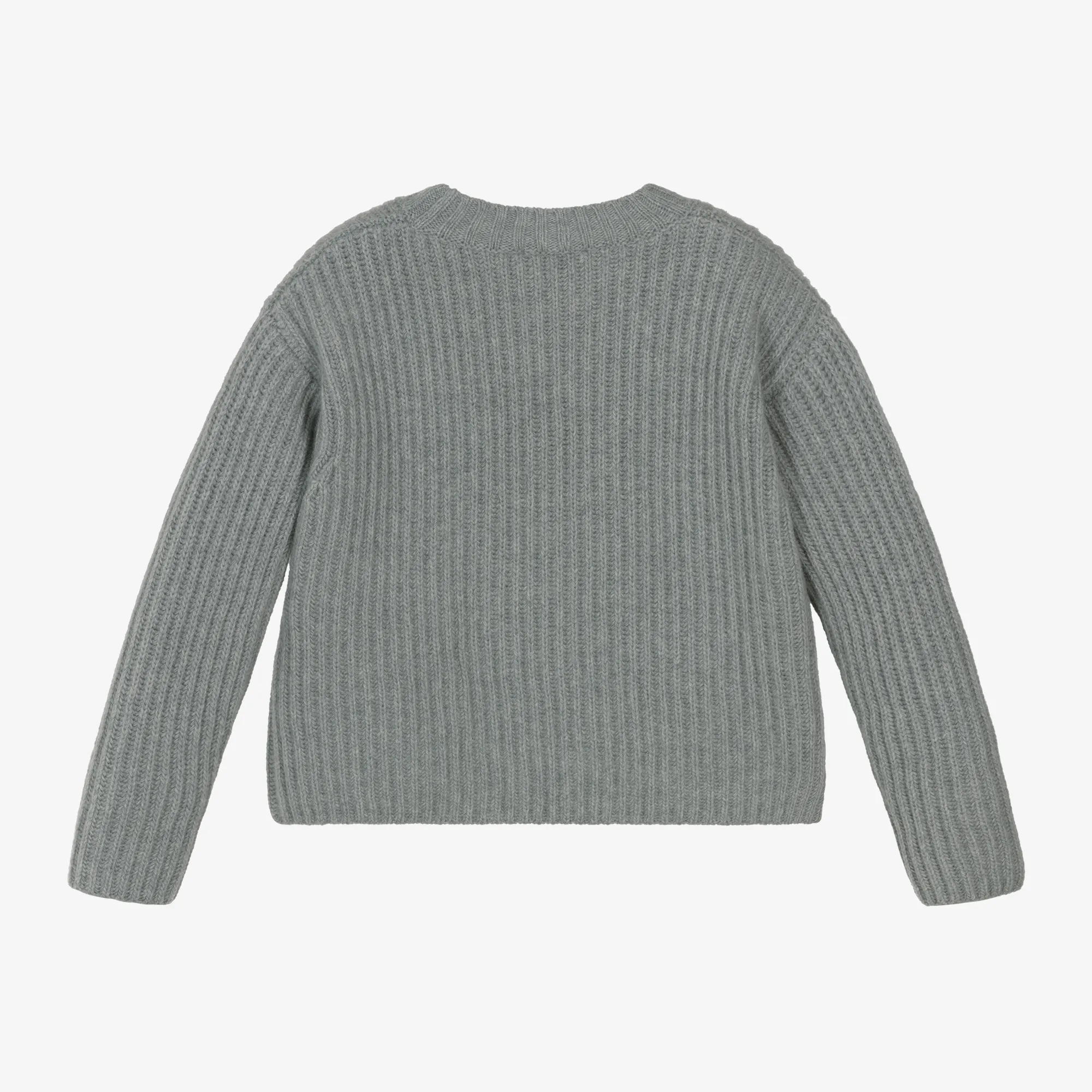 Girls Grey Wool Sweater