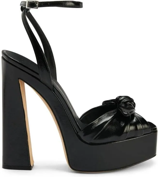 Giuseppe Zanotti Gabriiela leather platform sandals Black