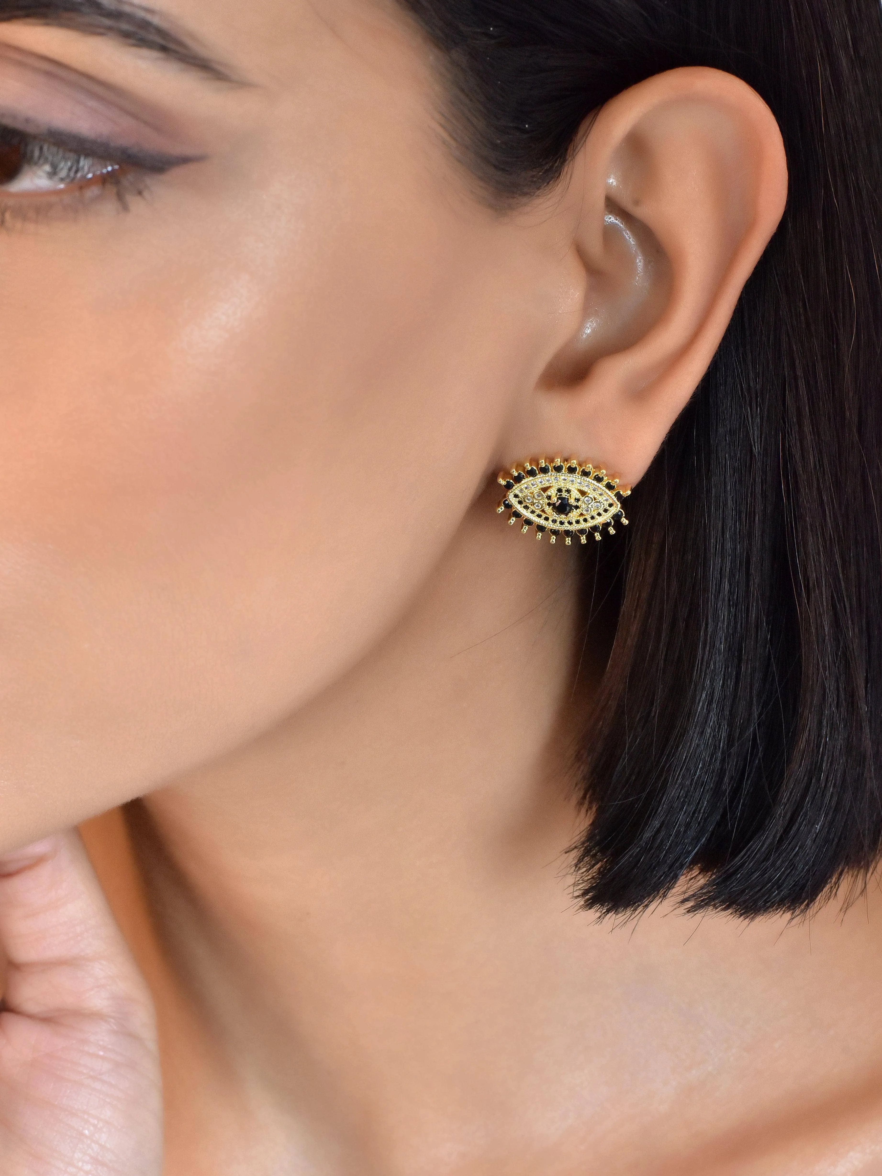 Glory Evil Eye Stud Earrings