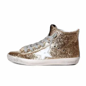 Golden Goose Francy Sneaker Gold Glittered Jr