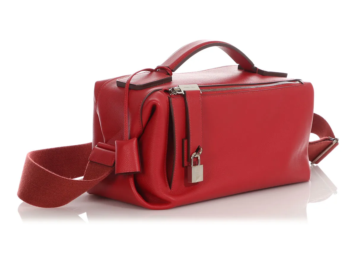 Hermès Rouge Casaque Evercolor Emile Bag Palladium Hardware, 2020