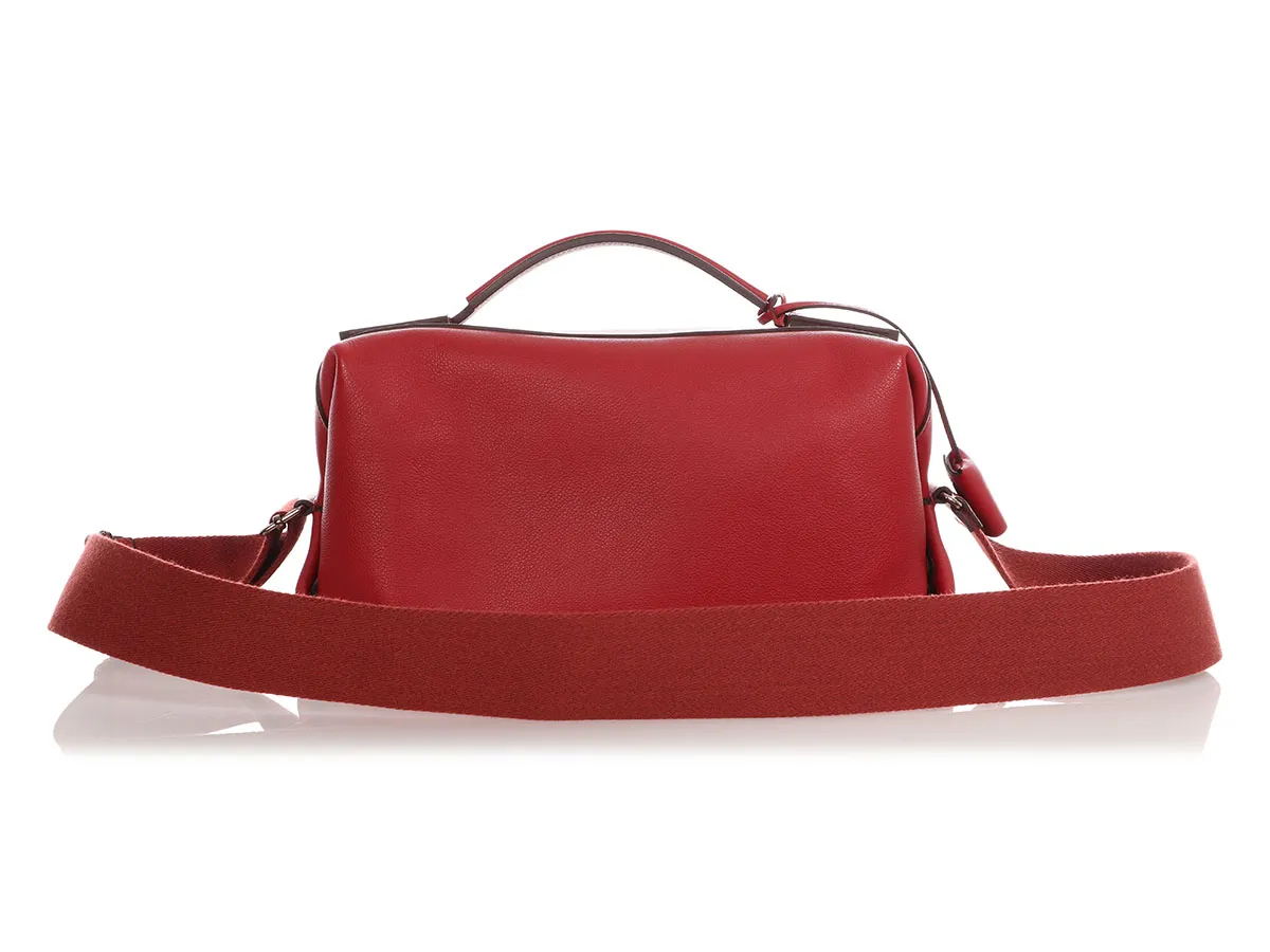 Hermès Rouge Casaque Evercolor Emile Bag Palladium Hardware, 2020