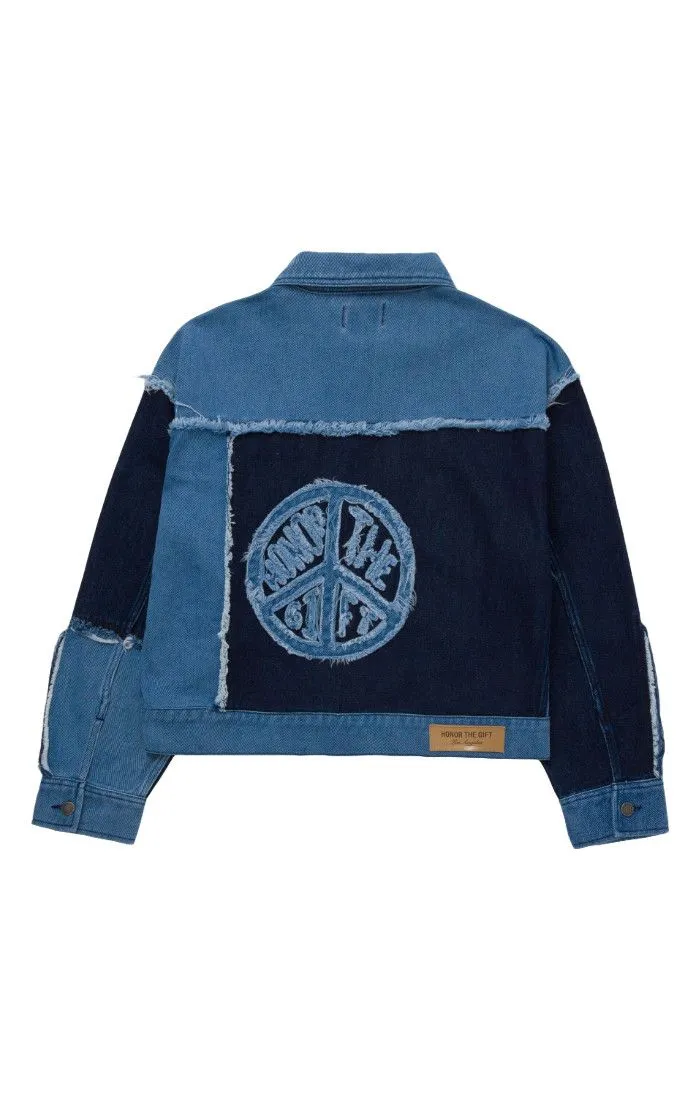 HONOR THE GIFT-  Patchwork Denim Coat