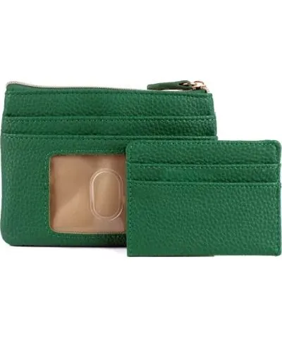 Julia Buxton Women's Solid Pebble Vegan Leather Lg ID Coin Case
