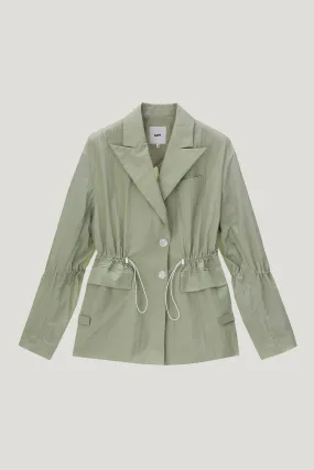 Khaki Drawstring Detail Jacket